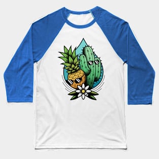 pineapple and cactus Baseball T-Shirt